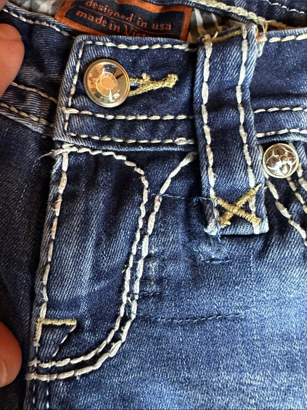 Rock Revival 26” waist 29” inseam CodeDark Blue Women's Embellishmed details